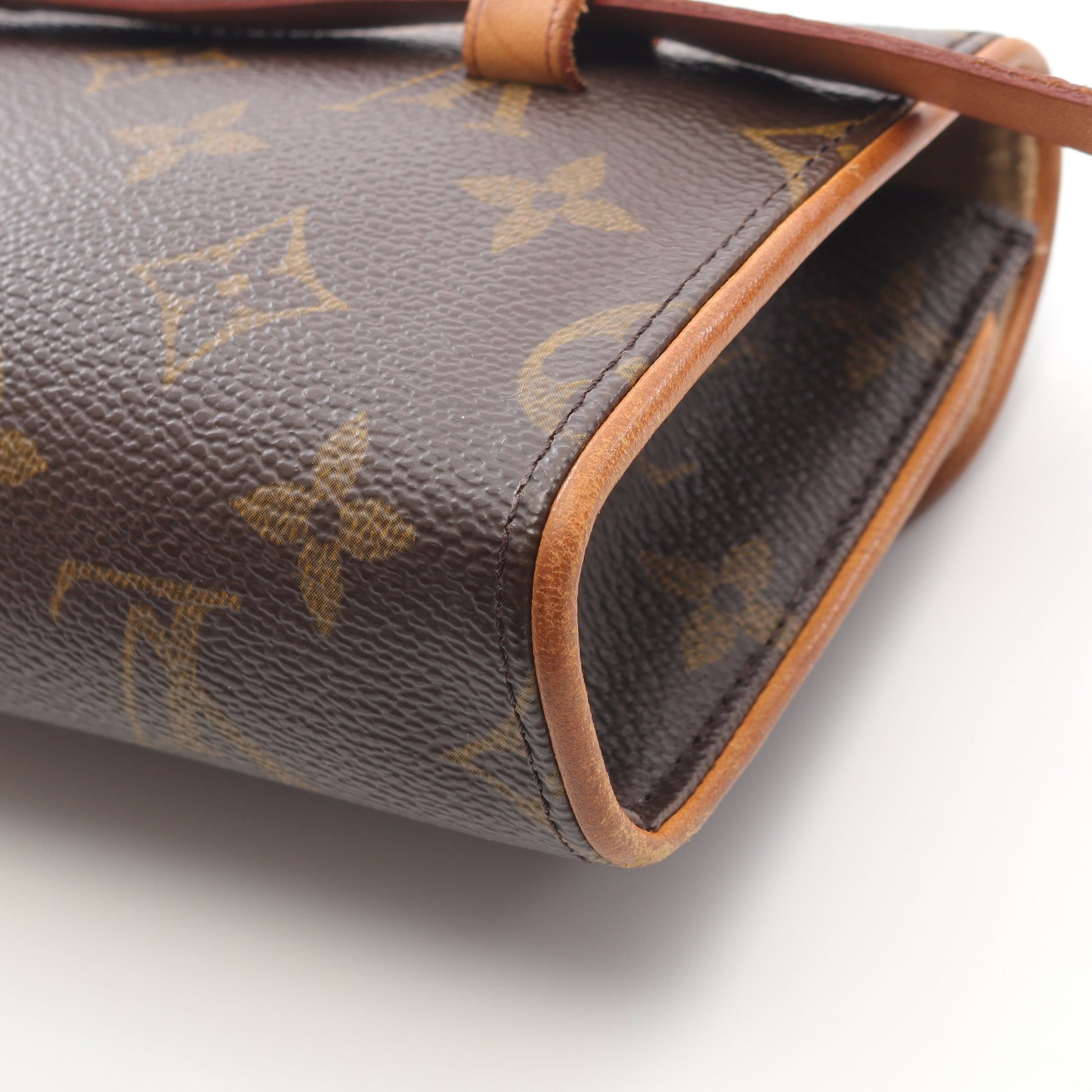 ポシェットフロランティーヌ モノグラム ボディバッグ ウエストバッグ PVC レザー ブラウン ルイヴィトン バッグ LOUIS VUITTON