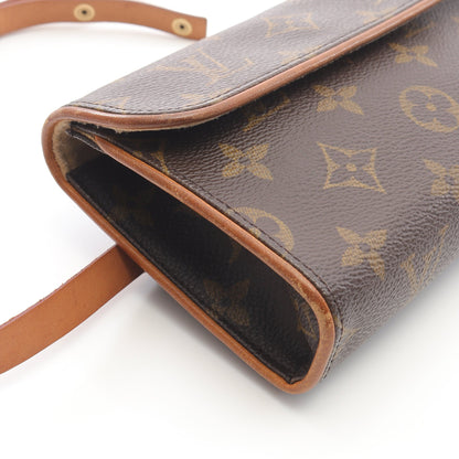 ポシェットフロランティーヌ モノグラム ボディバッグ ウエストバッグ PVC レザー ブラウン ルイヴィトン バッグ LOUIS VUITTON