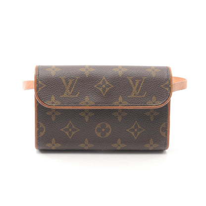 ポシェットフロランティーヌ モノグラム ボディバッグ ウエストバッグ PVC レザー ブラウン ルイヴィトン バッグ LOUIS VUITTON
