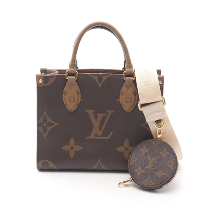オンザゴーPM モノグラムジャイアント リバース ハンドバッグ PVC ブラウン ベージュ 2WAY ルイヴィトン バッグ LOUIS VUITTON