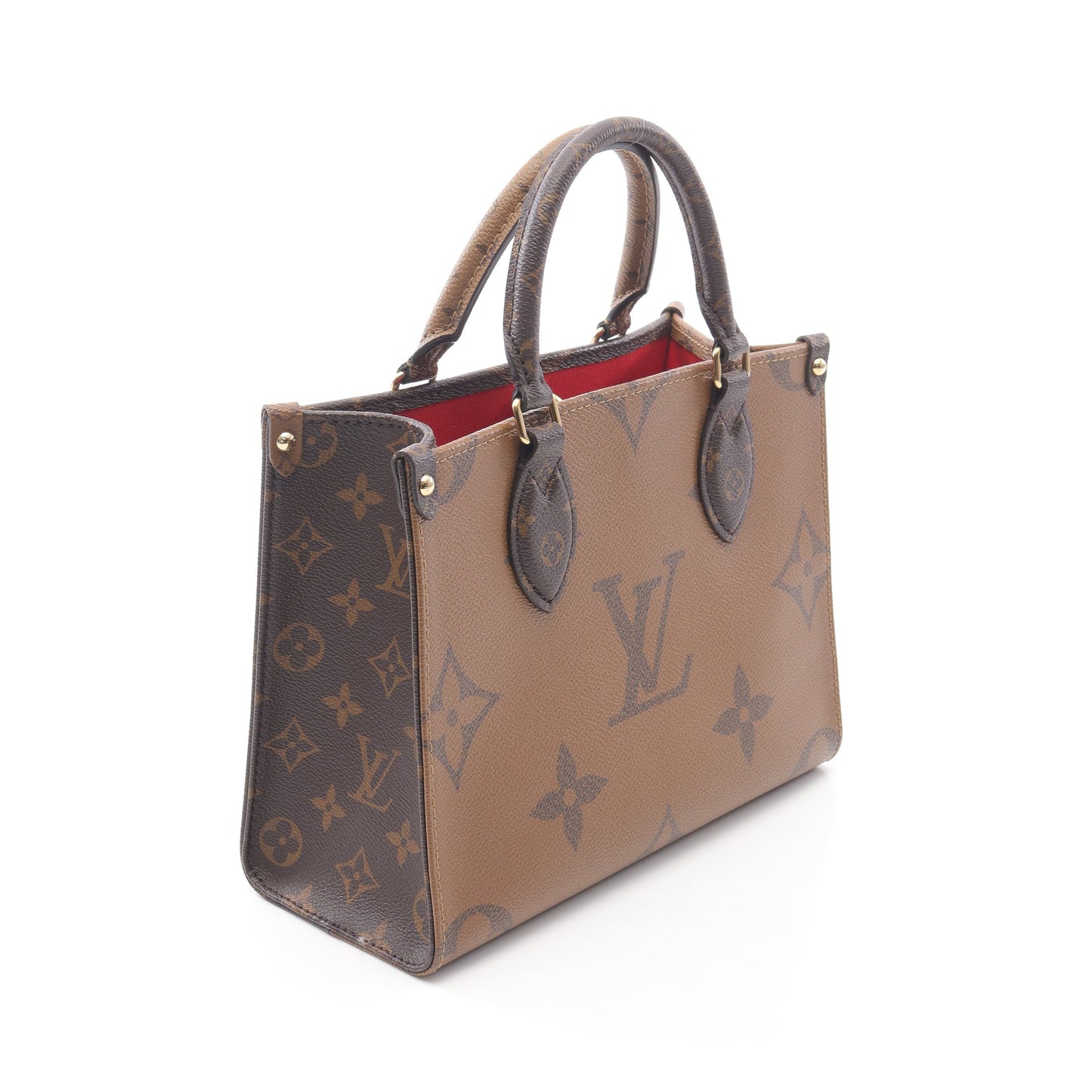 オンザゴーPM モノグラムジャイアント リバース ハンドバッグ PVC ブラウン ベージュ 2WAY ルイヴィトン バッグ LOUIS VUITTON