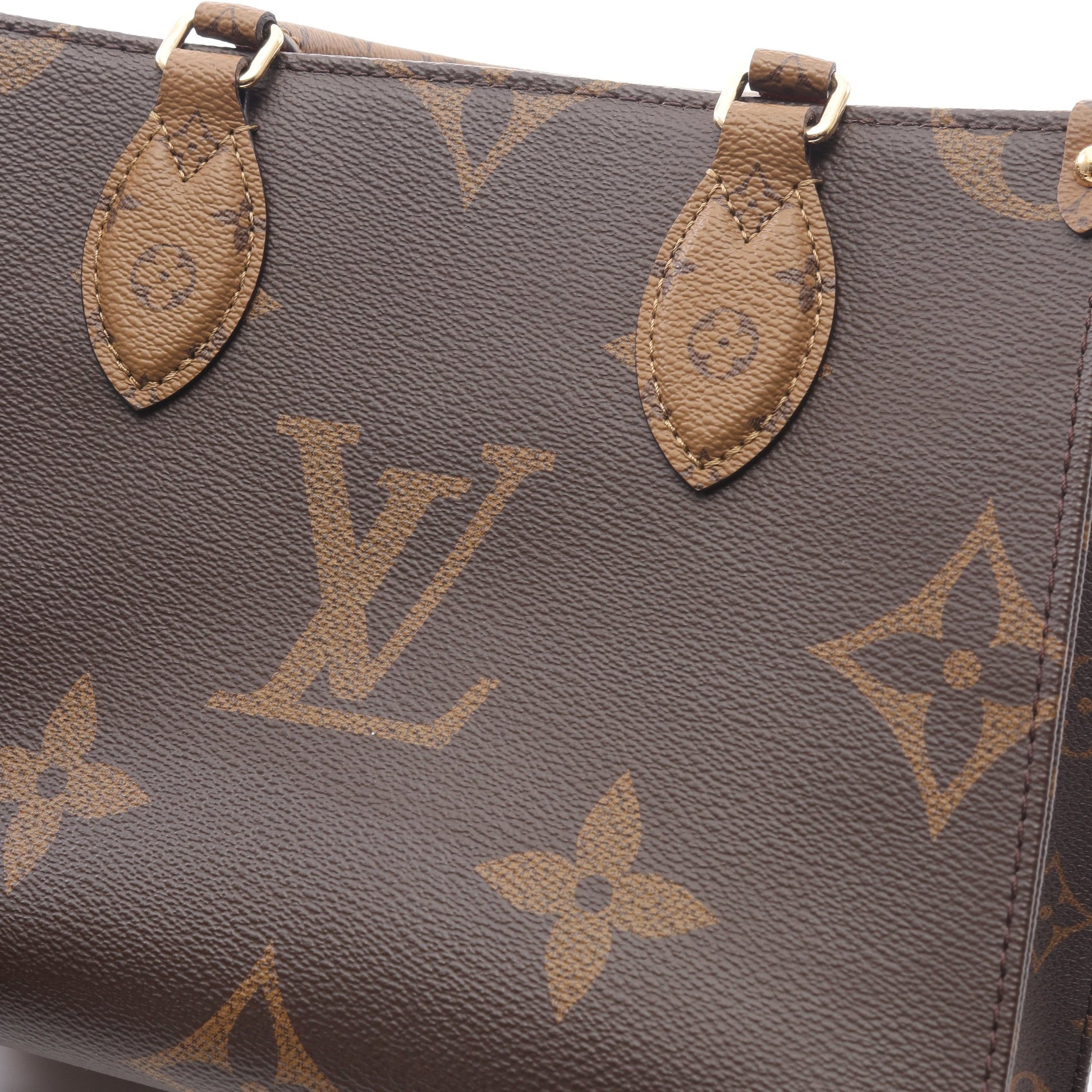 オンザゴーPM モノグラムジャイアント リバース ハンドバッグ PVC ブラウン ベージュ 2WAY ルイヴィトン バッグ LOUIS VUITTON