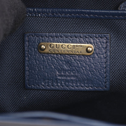 バンブー 1947 GGロゴ ハンドバッグ PVC レザー オレンジ ネイビー マルチカラー 2WAY 100周年記念 グッチ バッグ GUCCI