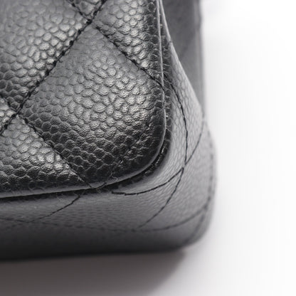 マトラッセ Wフラップ Wチェーンショルダーバッグ キャビアスキン ブラック ゴールド金具 シャネル バッグ CHANEL