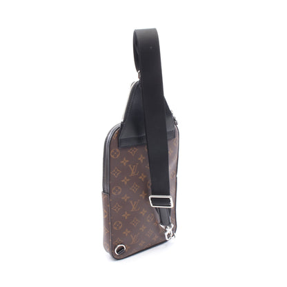 アヴェニュー スリングバッグ モノグラムマカサー ボディバッグ PVC レザー ブラウン ブラック ルイヴィトン バッグ LOUIS VUITTON