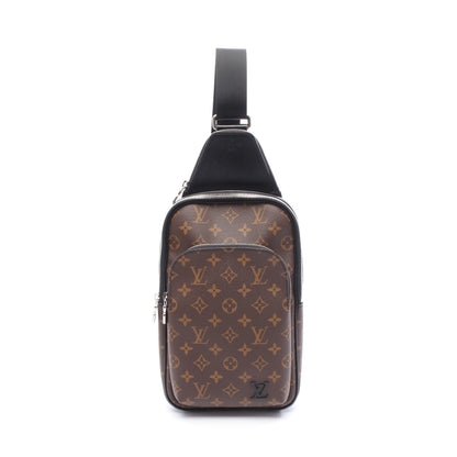 アヴェニュー スリングバッグ モノグラムマカサー ボディバッグ PVC レザー ブラウン ブラック ルイヴィトン バッグ LOUIS VUITTON