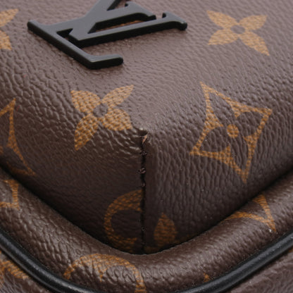 アヴェニュー スリングバッグ モノグラムマカサー ボディバッグ PVC レザー ブラウン ブラック ルイヴィトン バッグ LOUIS VUITTON