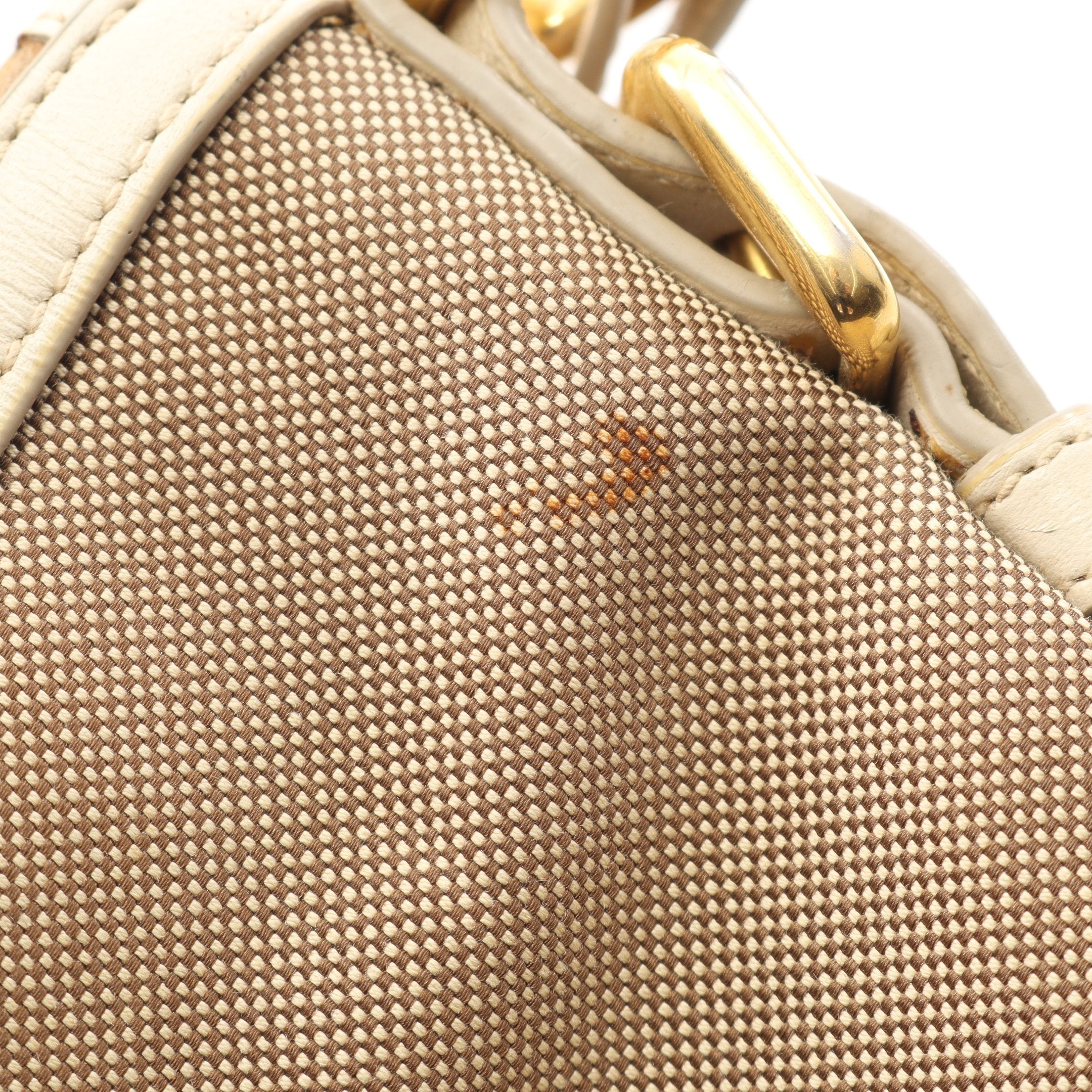 LOGO JACQUARD ロゴジャガード ショルダーバッグ キャンバス レザー