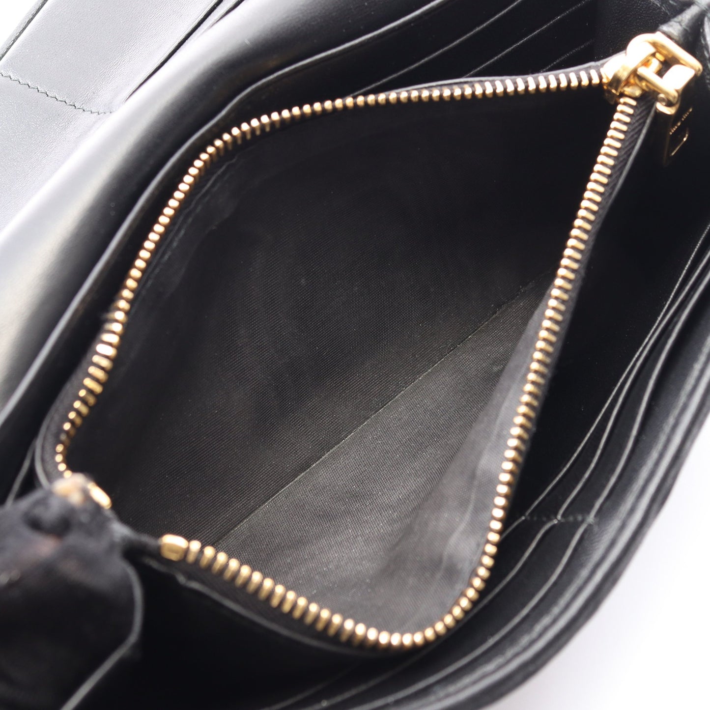 MATELASSE'1 マテラッセ 二つ折り長財布 レザー ブラック ミュウミュウ 財布・小物 miu miu