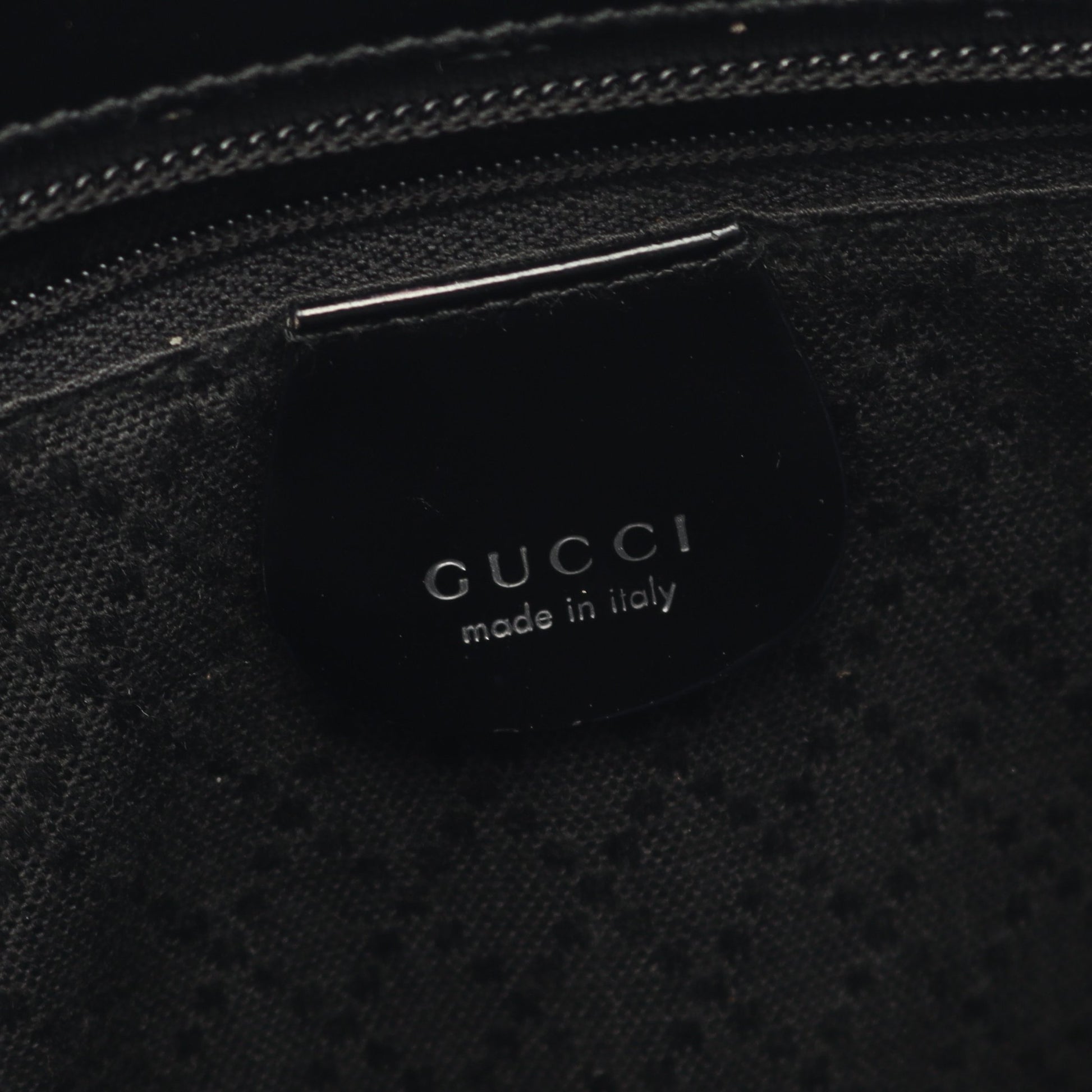 バンブー ハンドバッグ ナイロンキャンバス レザー ブラック グッチ バッグ GUCCI