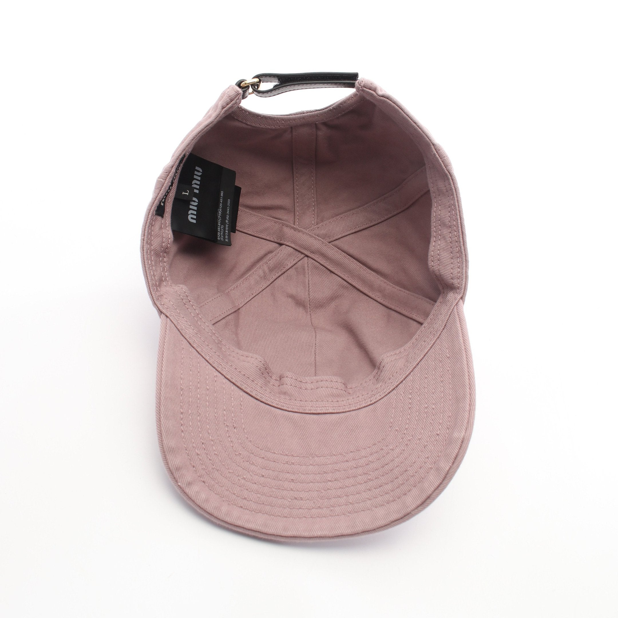 ドリル ベースボール キャップ 帽子 ロゴ刺繍 コットン ダスティピンク