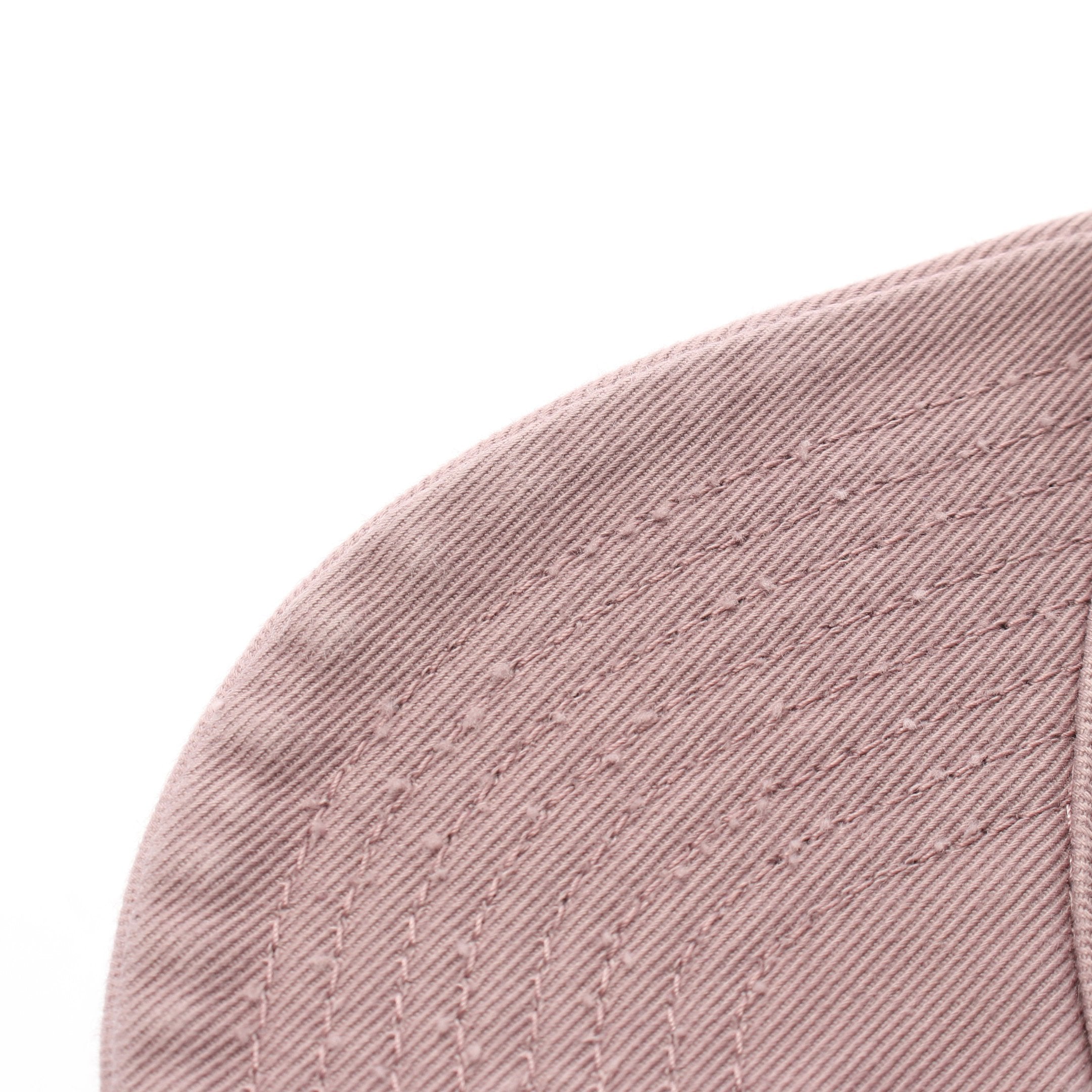 ドリル ベースボール キャップ 帽子 ロゴ刺繍 コットン ダスティピンク