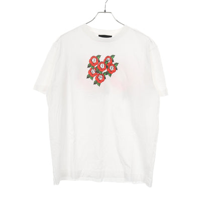 Tシャツ クルーネック 半袖 ロゴ プリント コットン ホワイト マルチカラー シモーネロシャ トップス Simone Rocha