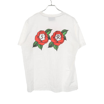 Tシャツ クルーネック 半袖 ロゴ プリント コットン ホワイト マルチカラー シモーネロシャ トップス Simone Rocha
