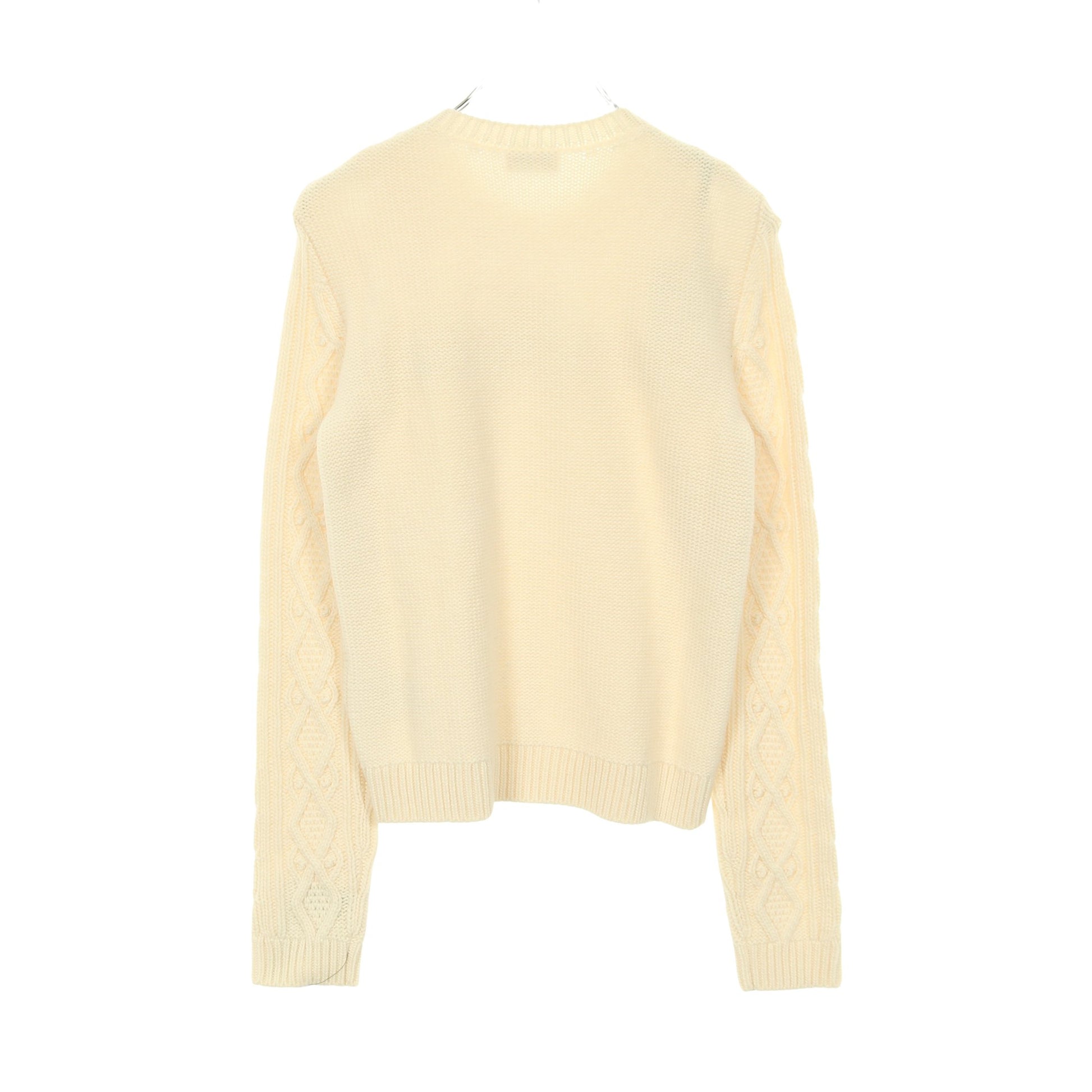レース切替 ケーブルセーター ニット ウール レーヨン ナイロン アンゴラ アイボリー レッドヴァレンティノ トップス RED VALENTINO
