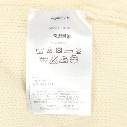 レース切替 ケーブルセーター ニット ウール レーヨン ナイロン アンゴラ アイボリー レッドヴァレンティノ トップス RED VALENTINO