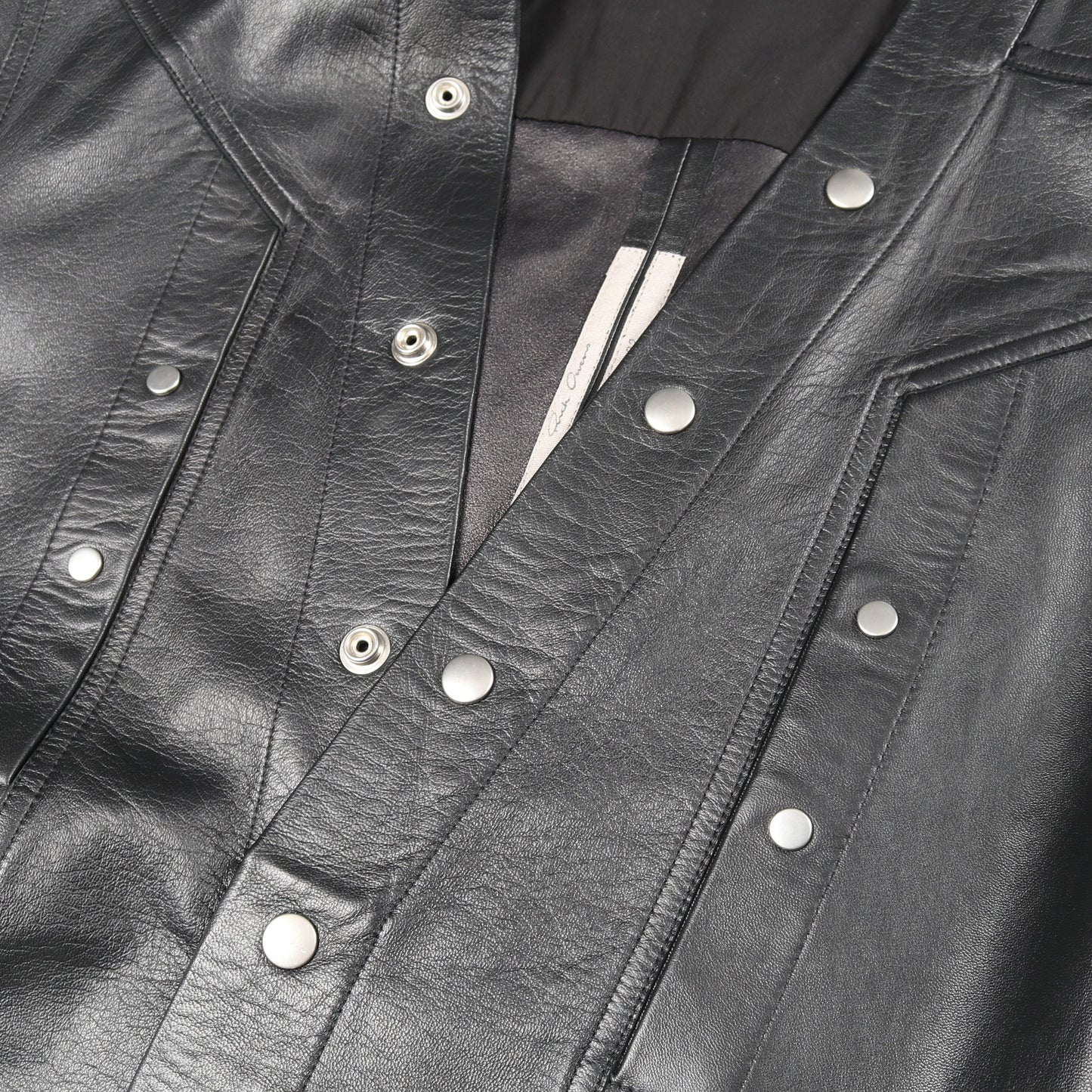 FOGPOCKET LARRY LEATHER SHIRTS レザージャケット ラムレザー ブラック 22SS リックオウエンス アウター Rick Owens