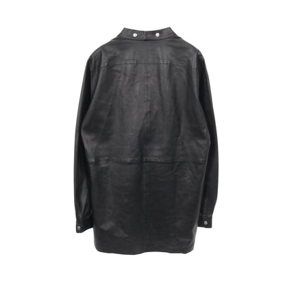 FOGPOCKET LARRY LEATHER SHIRTS レザージャケット ラムレザー ブラック 22SS リックオウエンス アウター Rick Owens