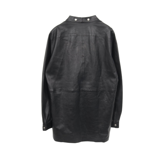 FOGPOCKET LARRY LEATHER SHIRTS レザージャケット ラムレザー ブラック 22SS リックオウエンス