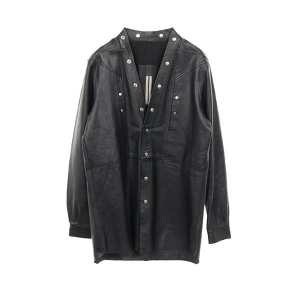 FOGPOCKET LARRY LEATHER SHIRTS レザージャケット ラムレザー ブラック 22SS リックオウエンス アウター Rick Owens
