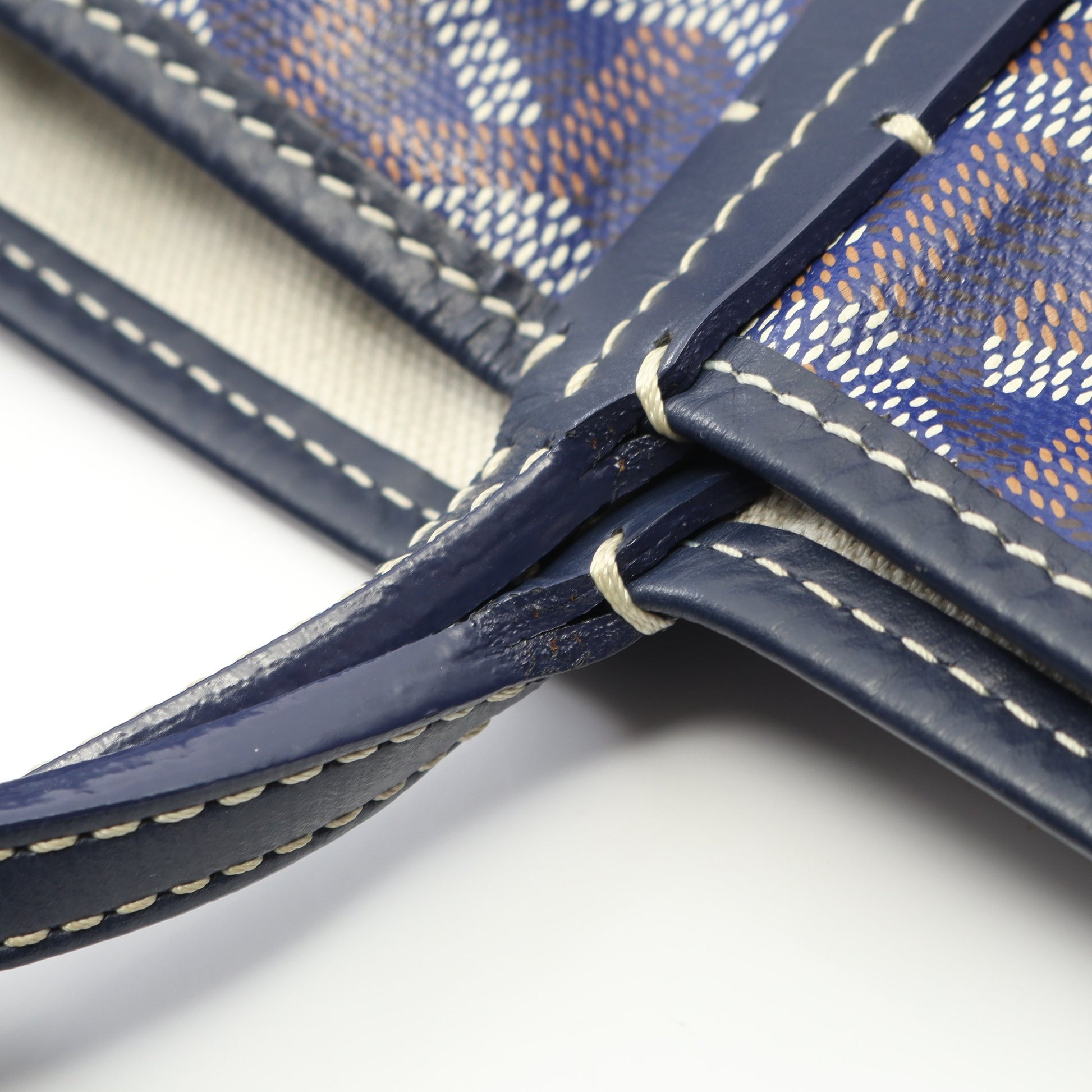サンルイPM ハンドバッグ トートバッグ コーティングキャンバス レザー ブルー ネイビー マルチカラー ゴヤール バッグ GOYARD