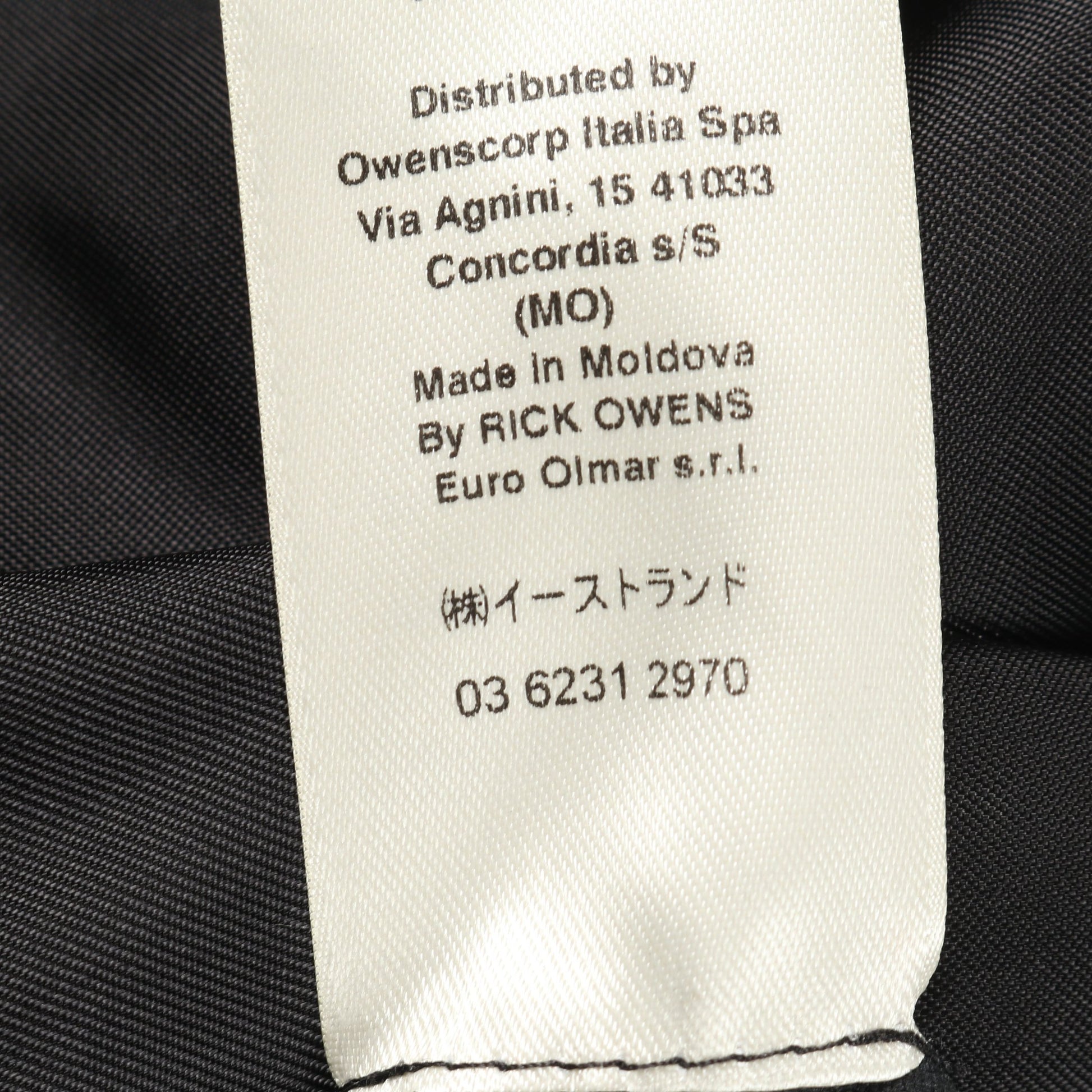 シャツジャケット レザージャケット ラムレザー ブラック 21SS リックオウエンス アウター Rick Owens