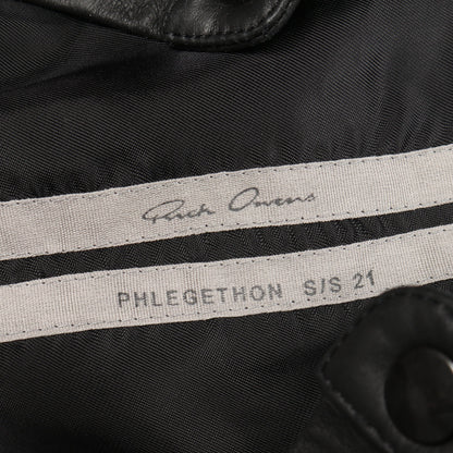 シャツジャケット レザージャケット ラムレザー ブラック 21SS リックオウエンス アウター Rick Owens
