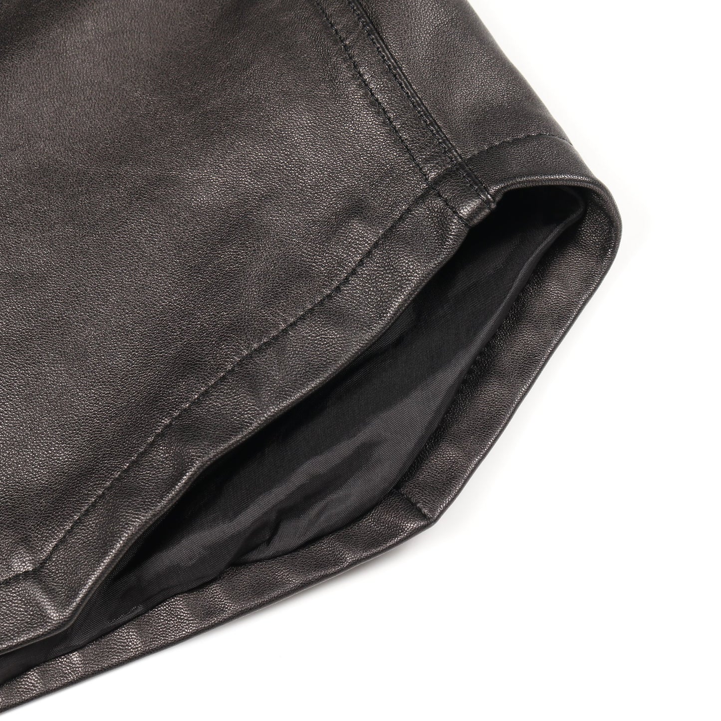 シャツジャケット レザージャケット ラムレザー ブラック 20SS リックオウエンス アウター Rick Owens