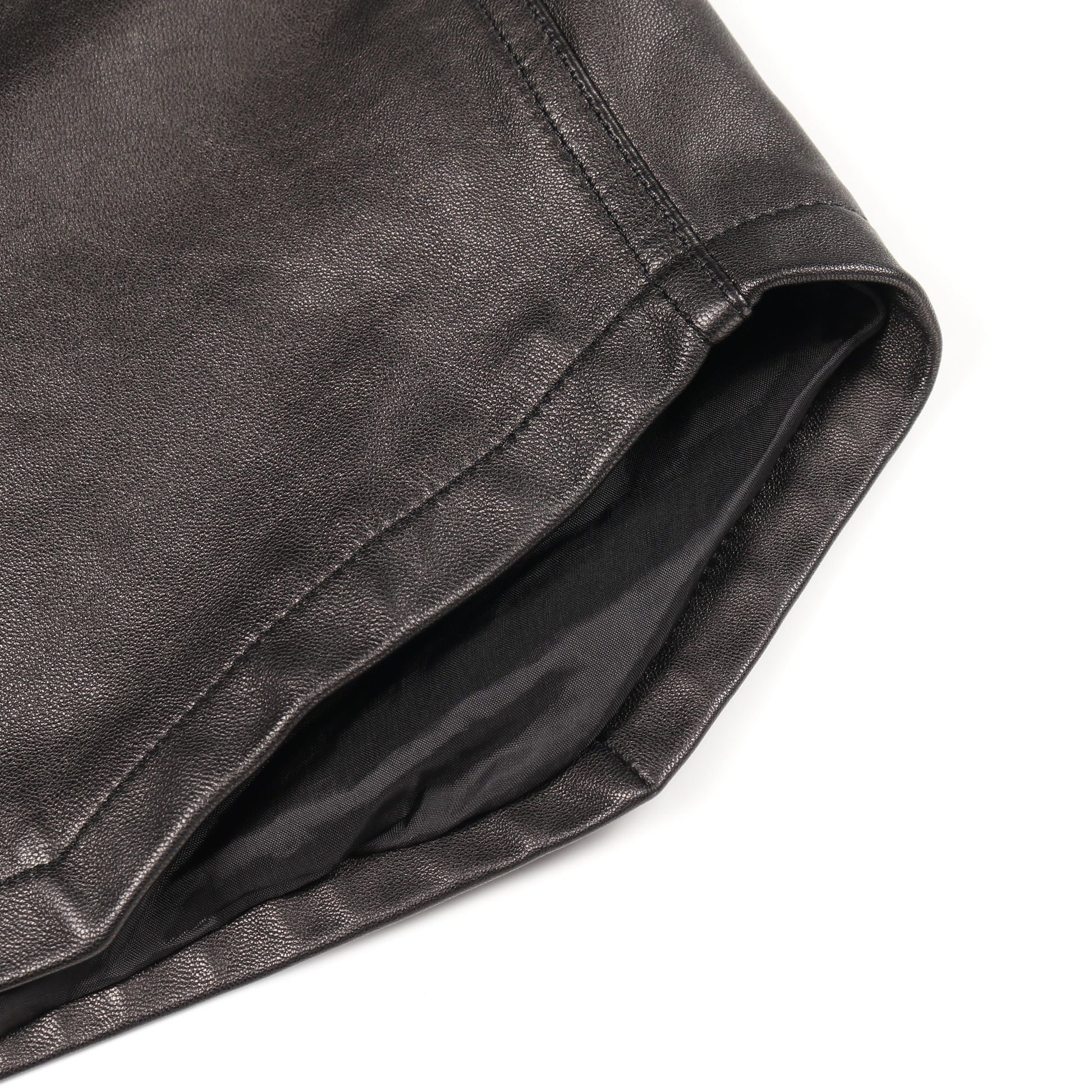 シャツジャケット レザージャケット ラムレザー ブラック 20SS リックオウエンス アウター Rick Owens