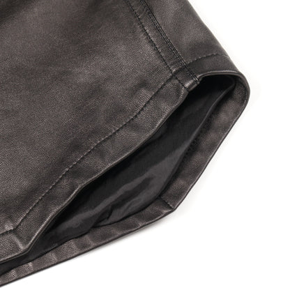 シャツジャケット レザージャケット ラムレザー ブラック 20SS リックオウエンス アウター Rick Owens