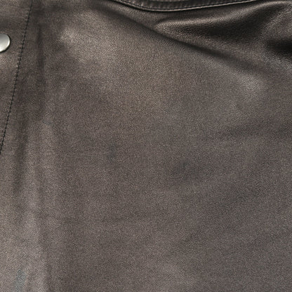 シャツジャケット レザージャケット ラムレザー ブラック 20SS リックオウエンス アウター Rick Owens