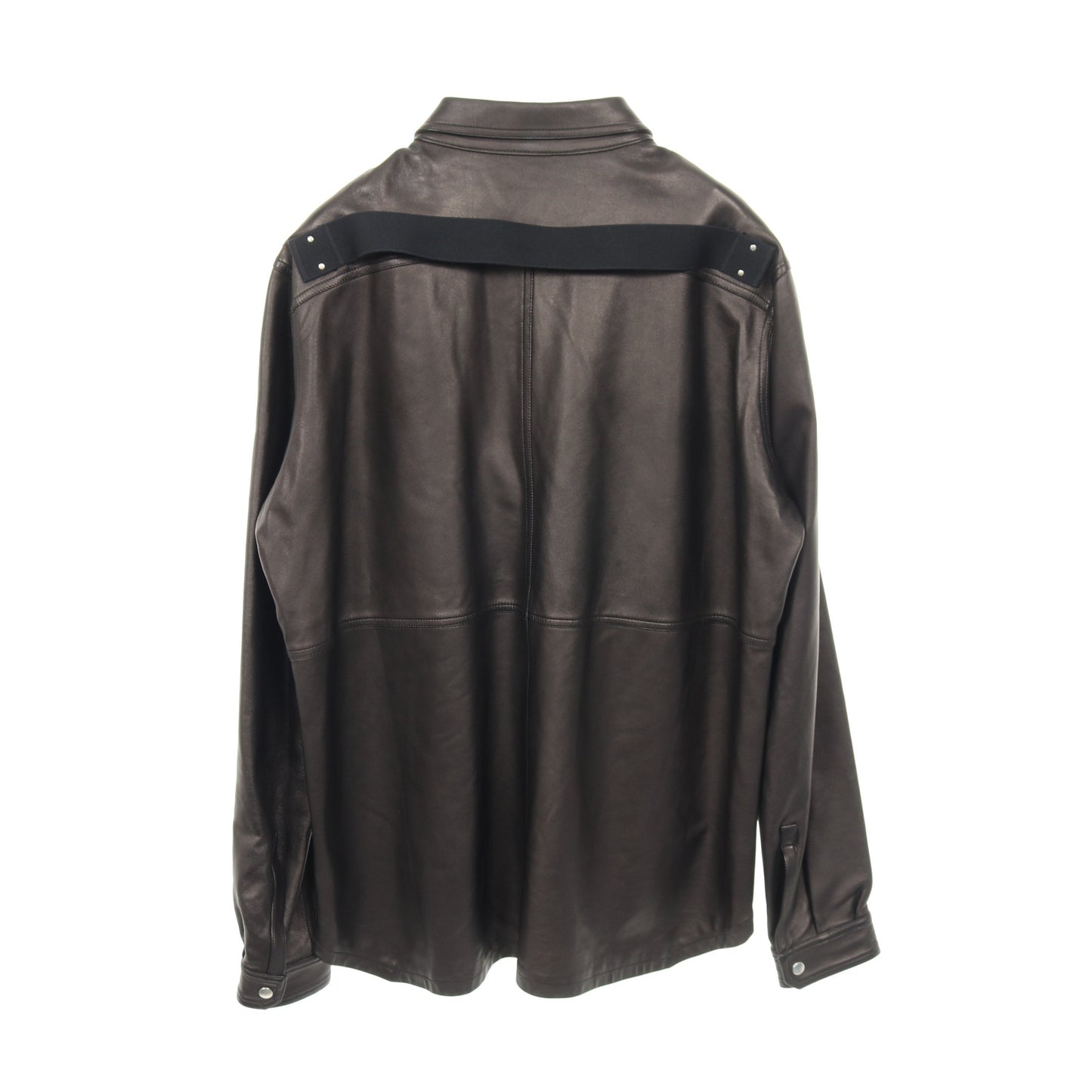 シャツジャケット レザージャケット ラムレザー ブラック 20SS リックオウエンス アウター Rick Owens