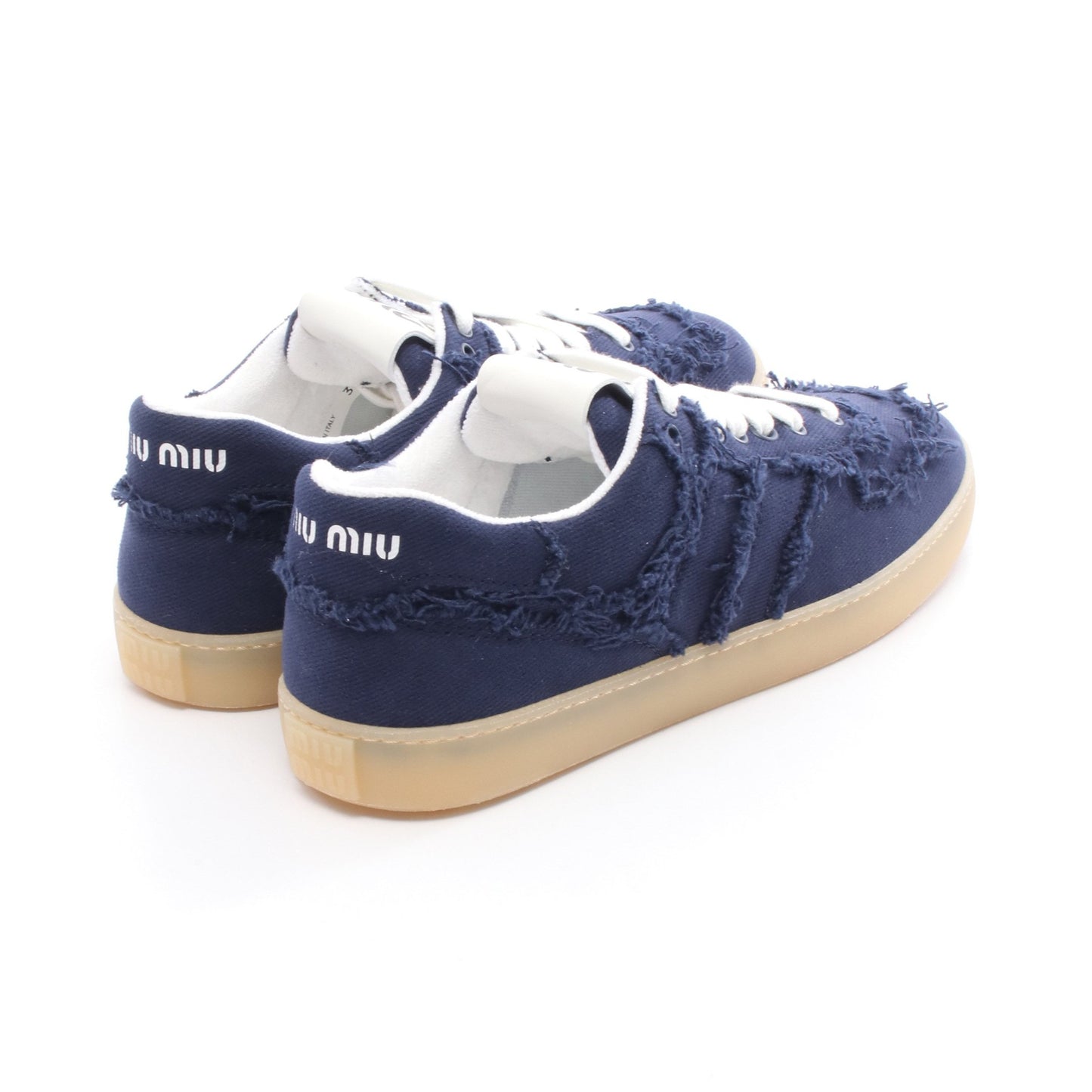 ローカットスニーカー デニム ネイビー ミュウミュウ シューズ miu miu
