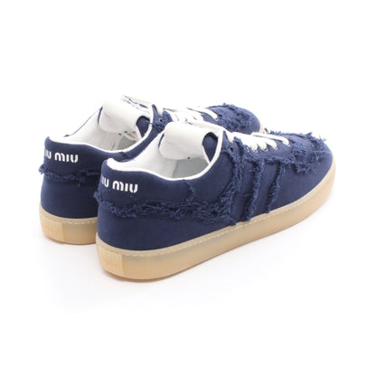 ローカットスニーカー デニム ネイビー ミュウミュウ シューズ miu miu