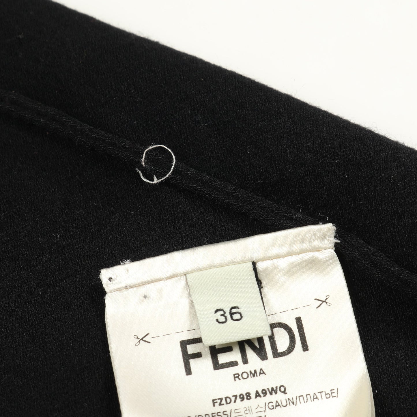 FFロゴ メッシュ ニットワンピース レーヨン ブラック フェンディ ワンピース FENDI