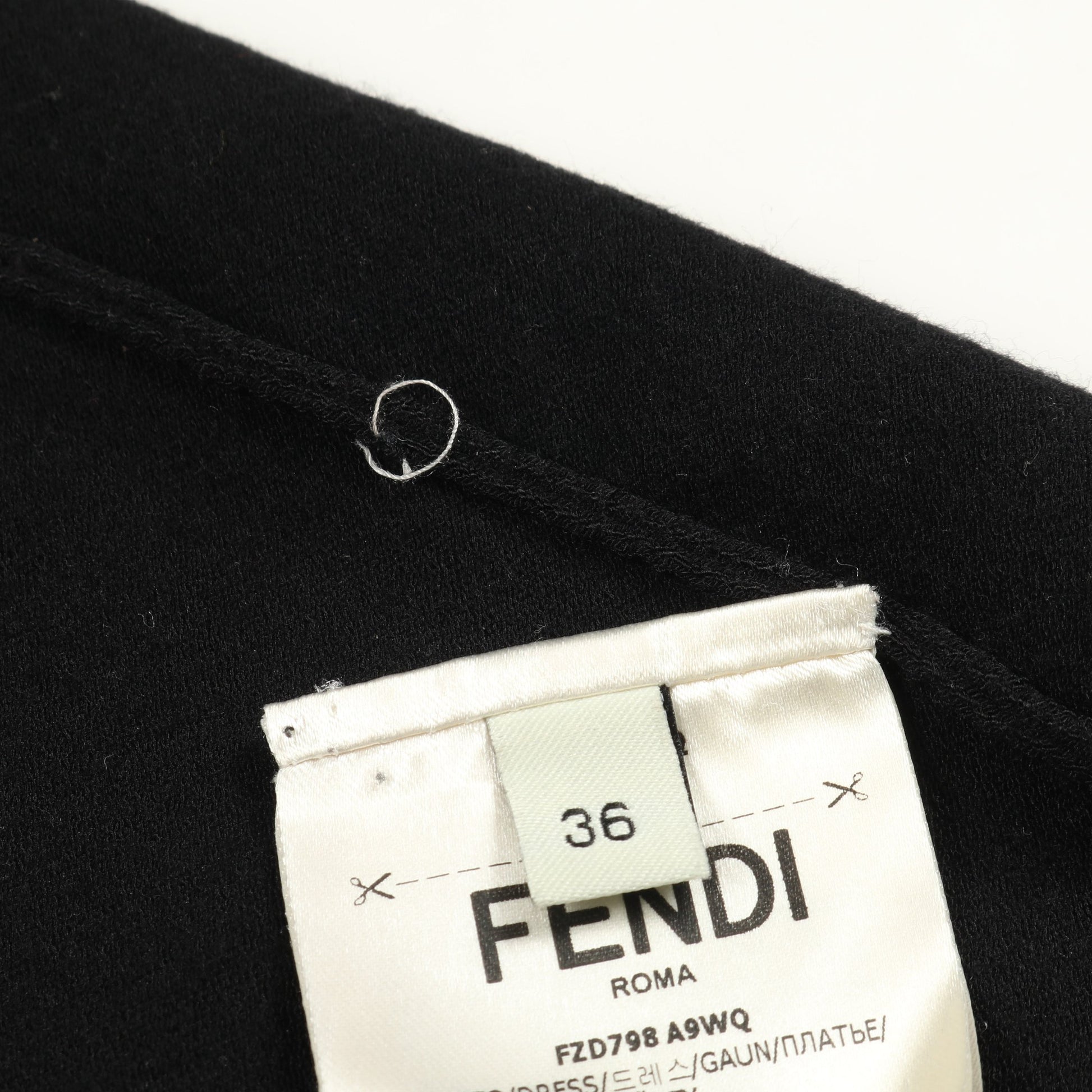 FFロゴ メッシュ ニットワンピース レーヨン ブラック フェンディ ワンピース FENDI