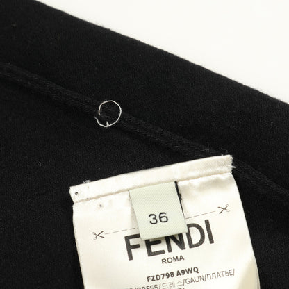 FFロゴ メッシュ ニットワンピース レーヨン ブラック フェンディ ワンピース FENDI