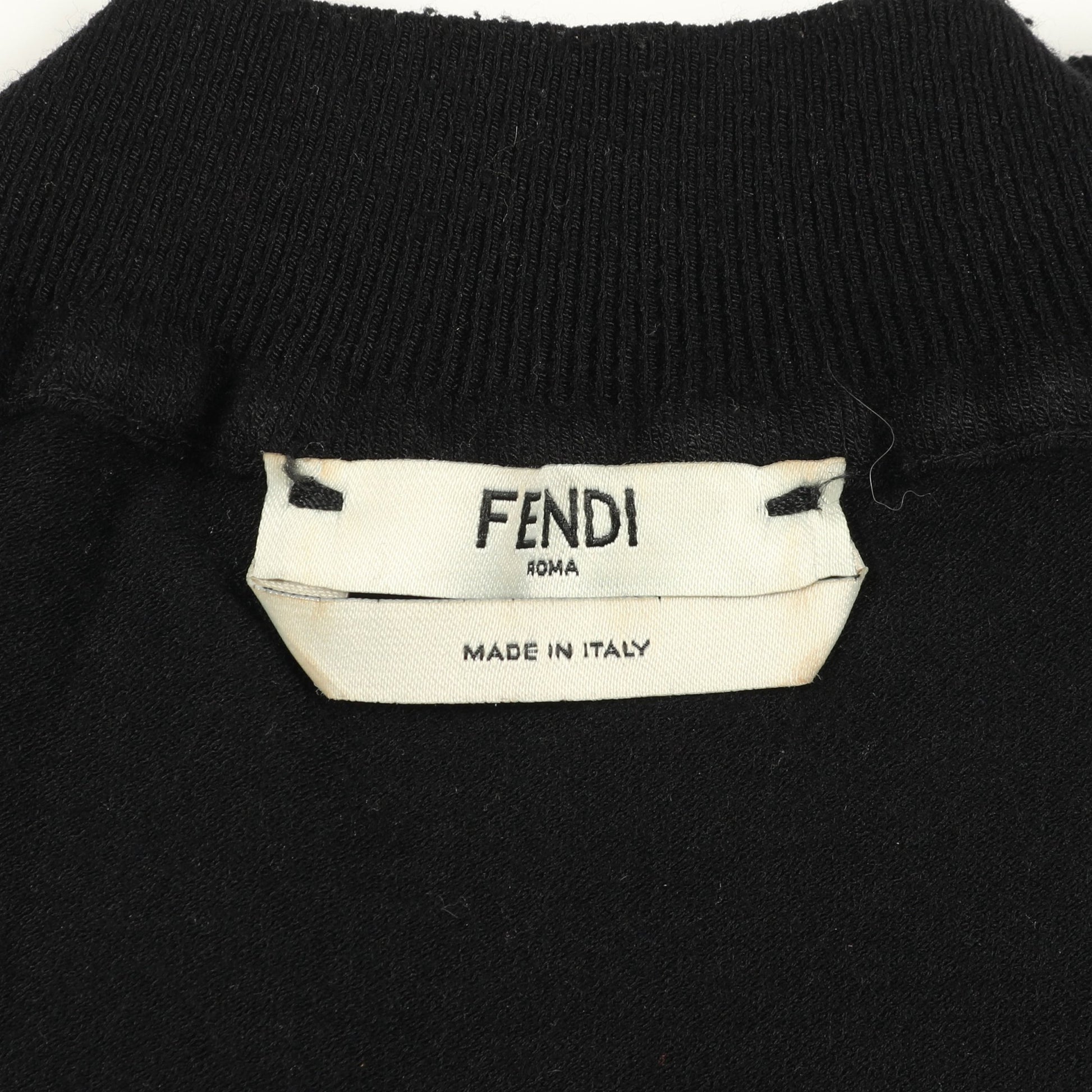 FFロゴ メッシュ ニットワンピース レーヨン ブラック フェンディ ワンピース FENDI