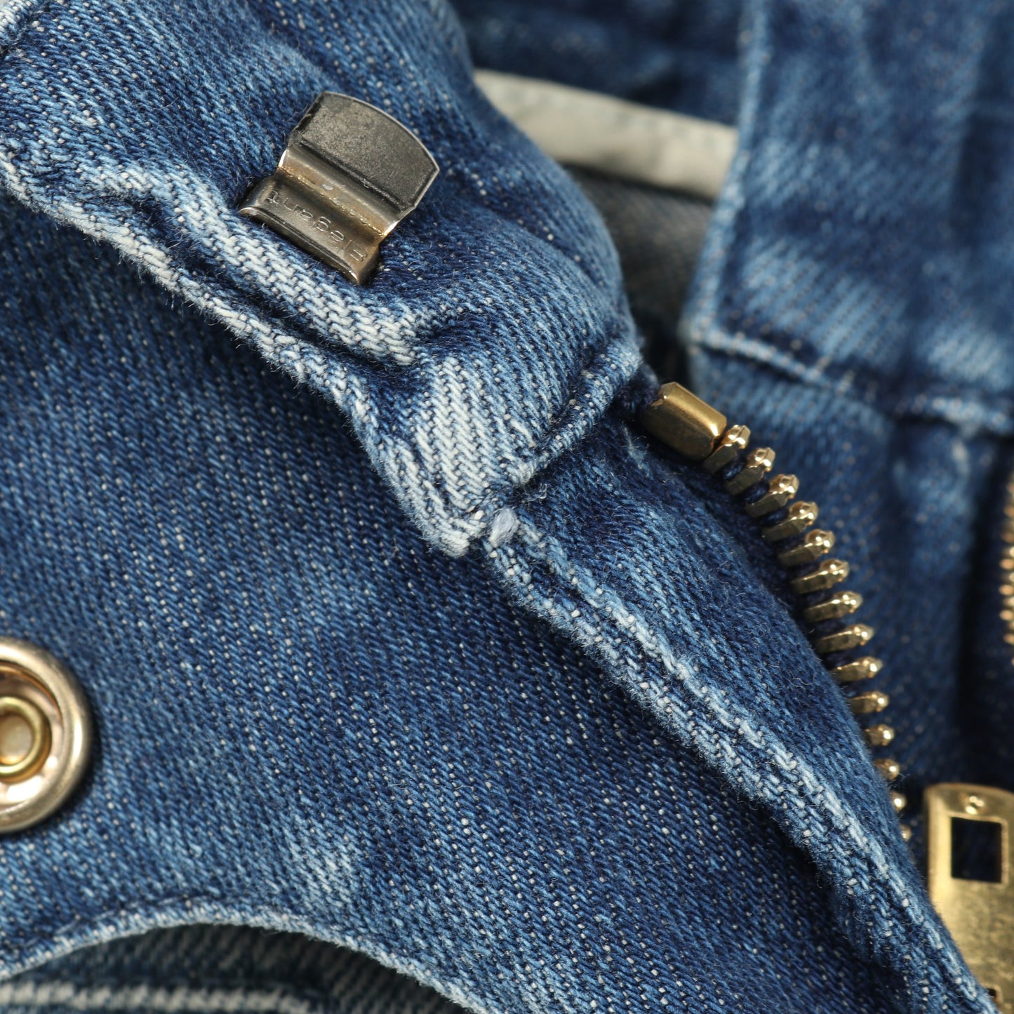 バイカースキニー デニムパンツ 裾ジップ コットン インディゴブルー バルマン ボトムス BALMAIN