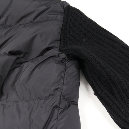 カーディガン ダウンジャケット ブラック 切替 モンクレール アウター MONCLER