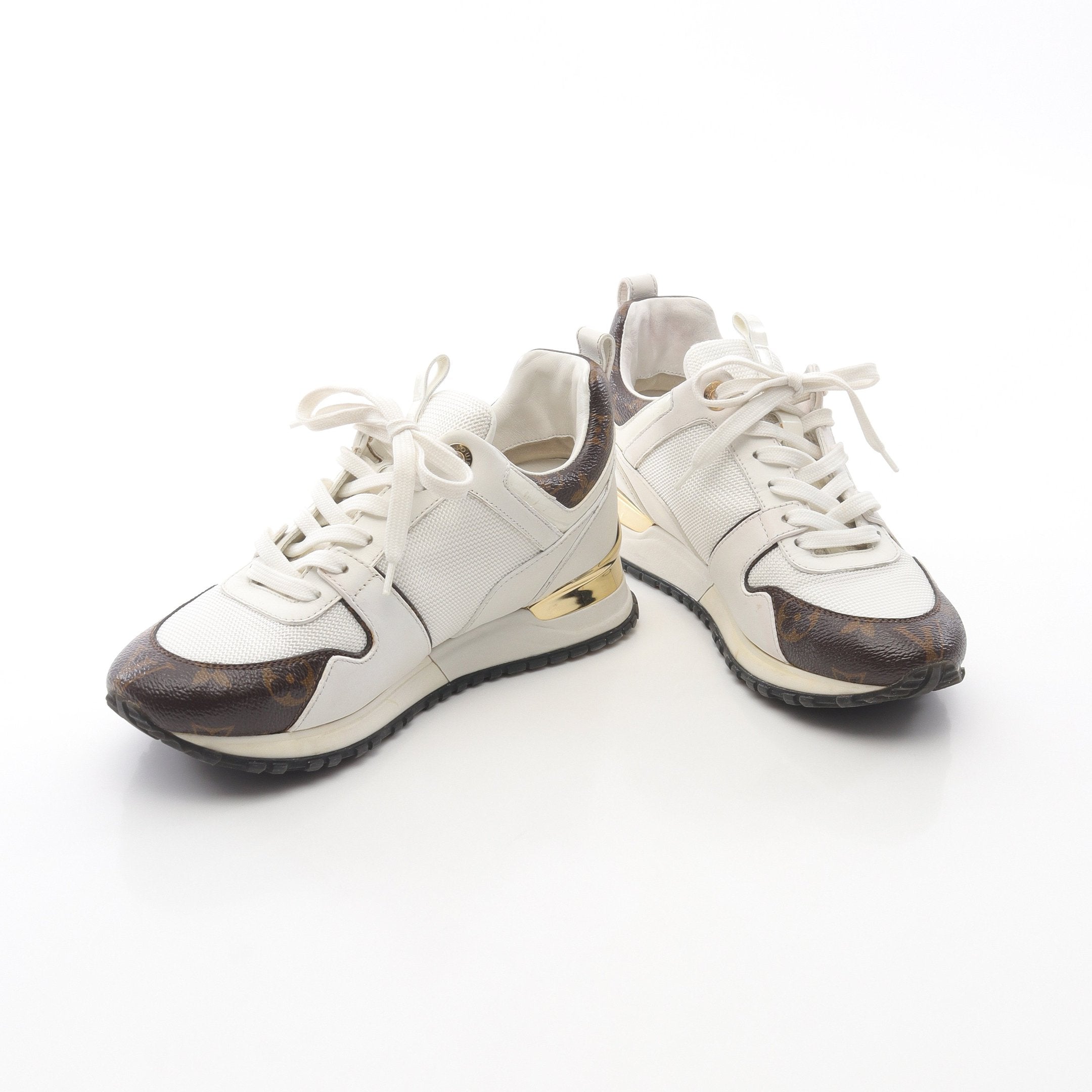 ランアウェイライン スニーカー PVC ファブリック ホワイト ブラウン