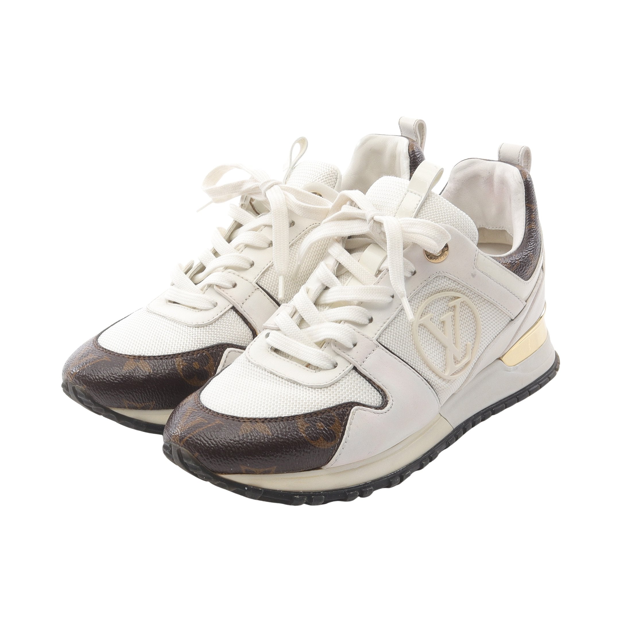 LV ランアウェイ・ライン スニーカー 37 1/2 ランアウェイライン スニーカー PVC ファブリック ホワイト ブラウン