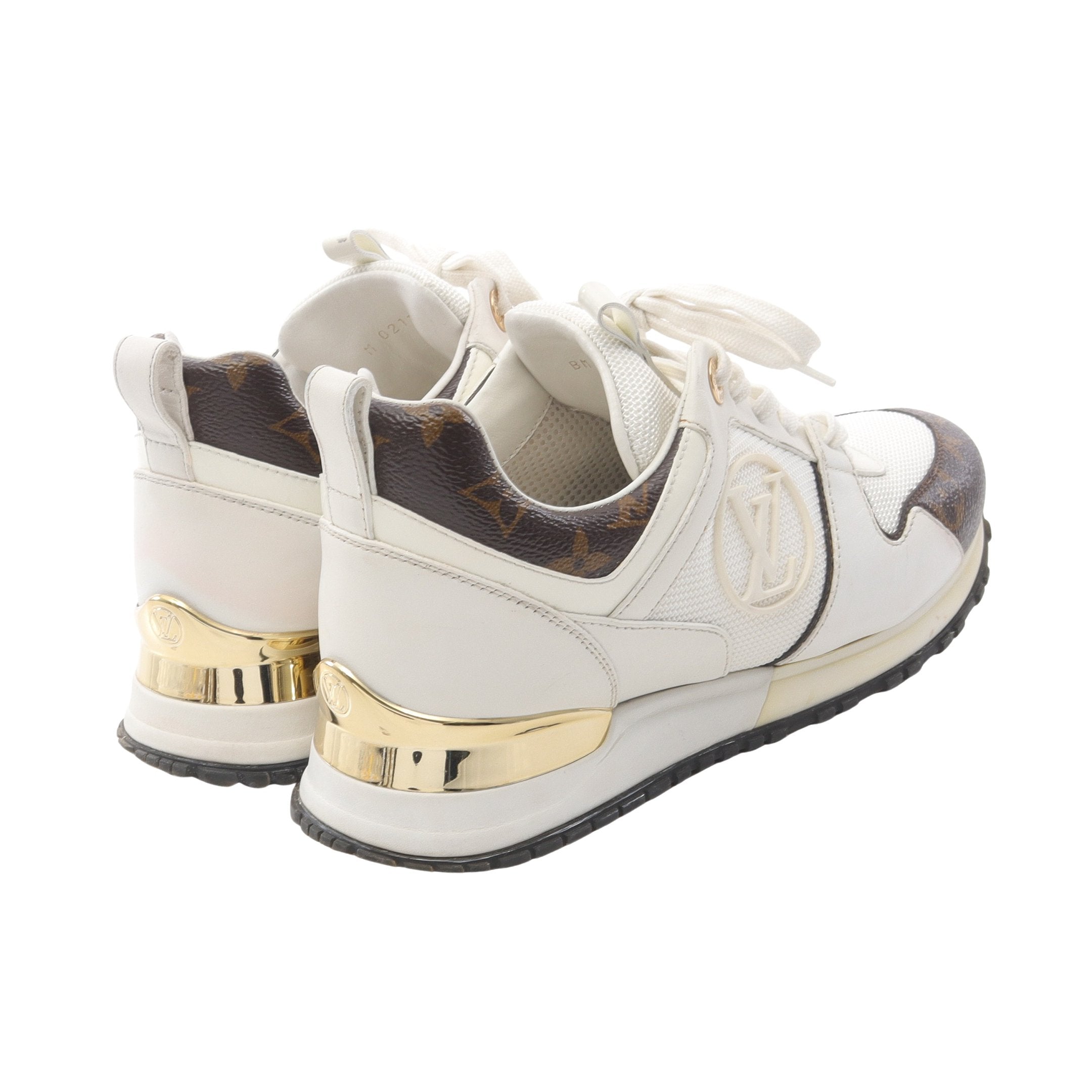 ランアウェイライン スニーカー PVC ファブリック ホワイト ブラウン