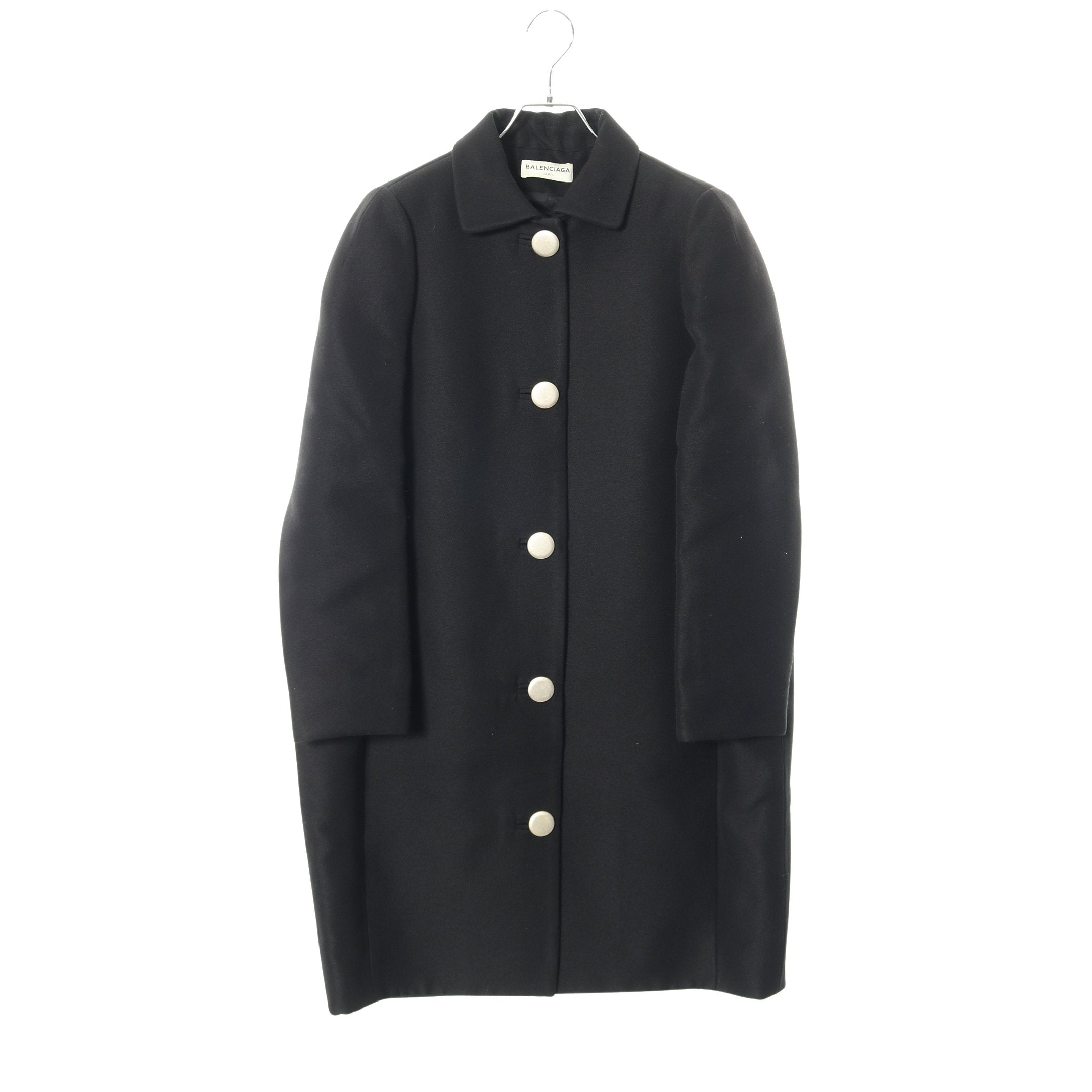 コート レーヨン ウール ブラック バレンシアガ – RECLO