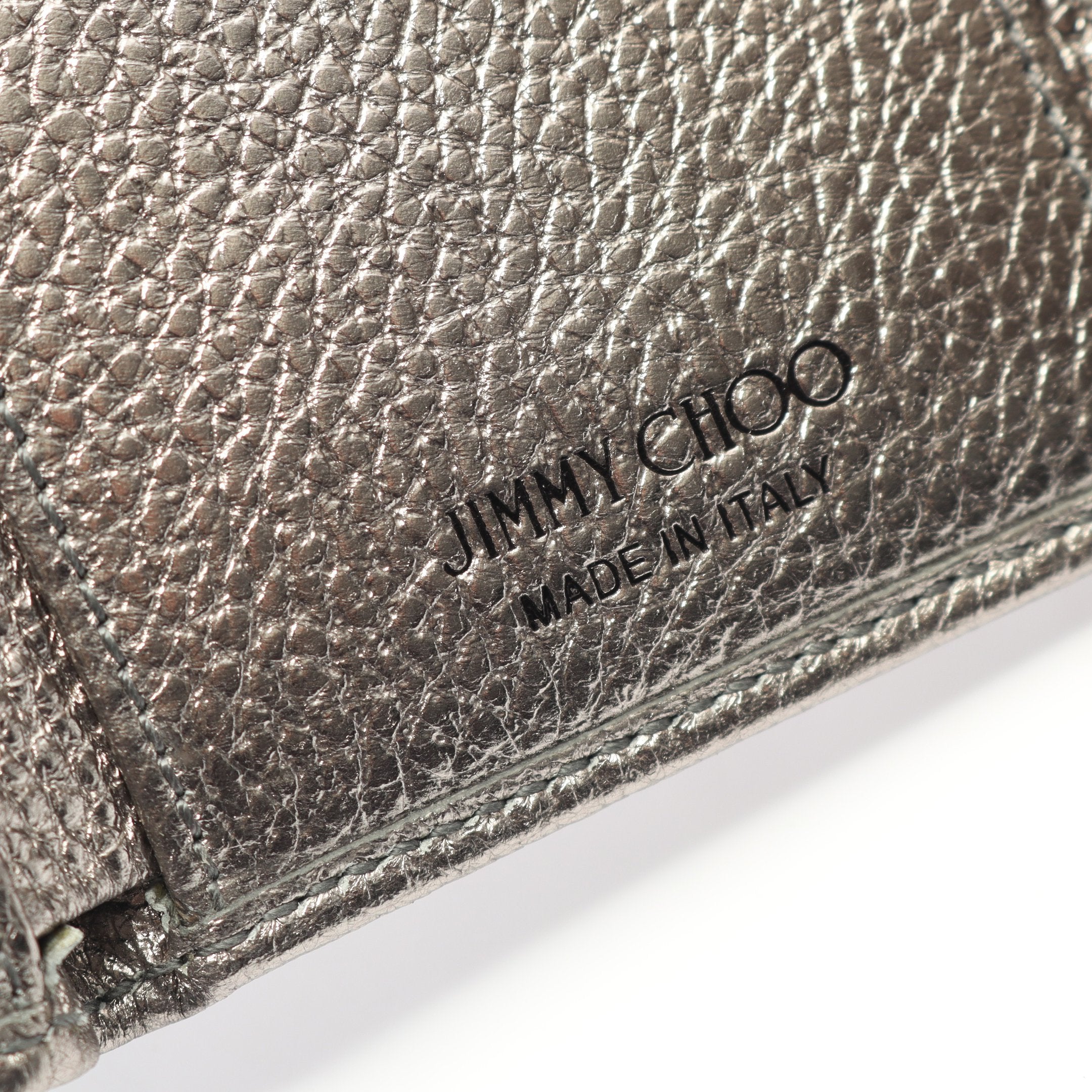 NEMO ネモ 三つ折り財布 レザー シルバー スタースタッズ ジミーチュウ