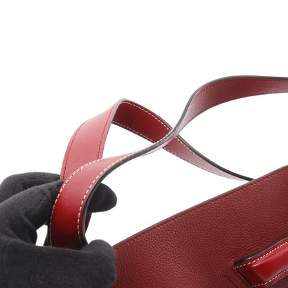 バルセロ ハンドバッグ レザー レッド ロエベ バッグ LOEWE