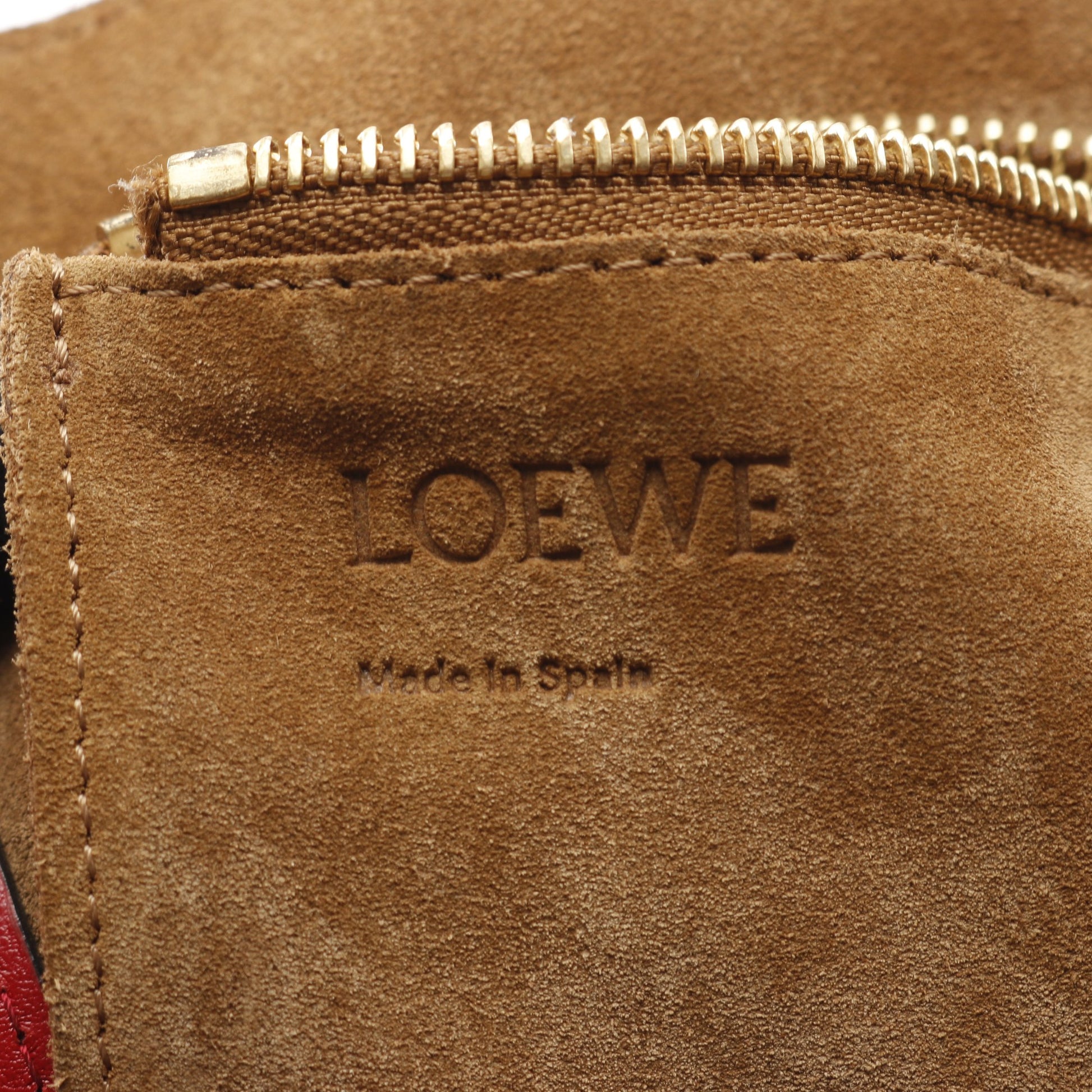 バルセロ ハンドバッグ レザー レッド ロエベ バッグ LOEWE