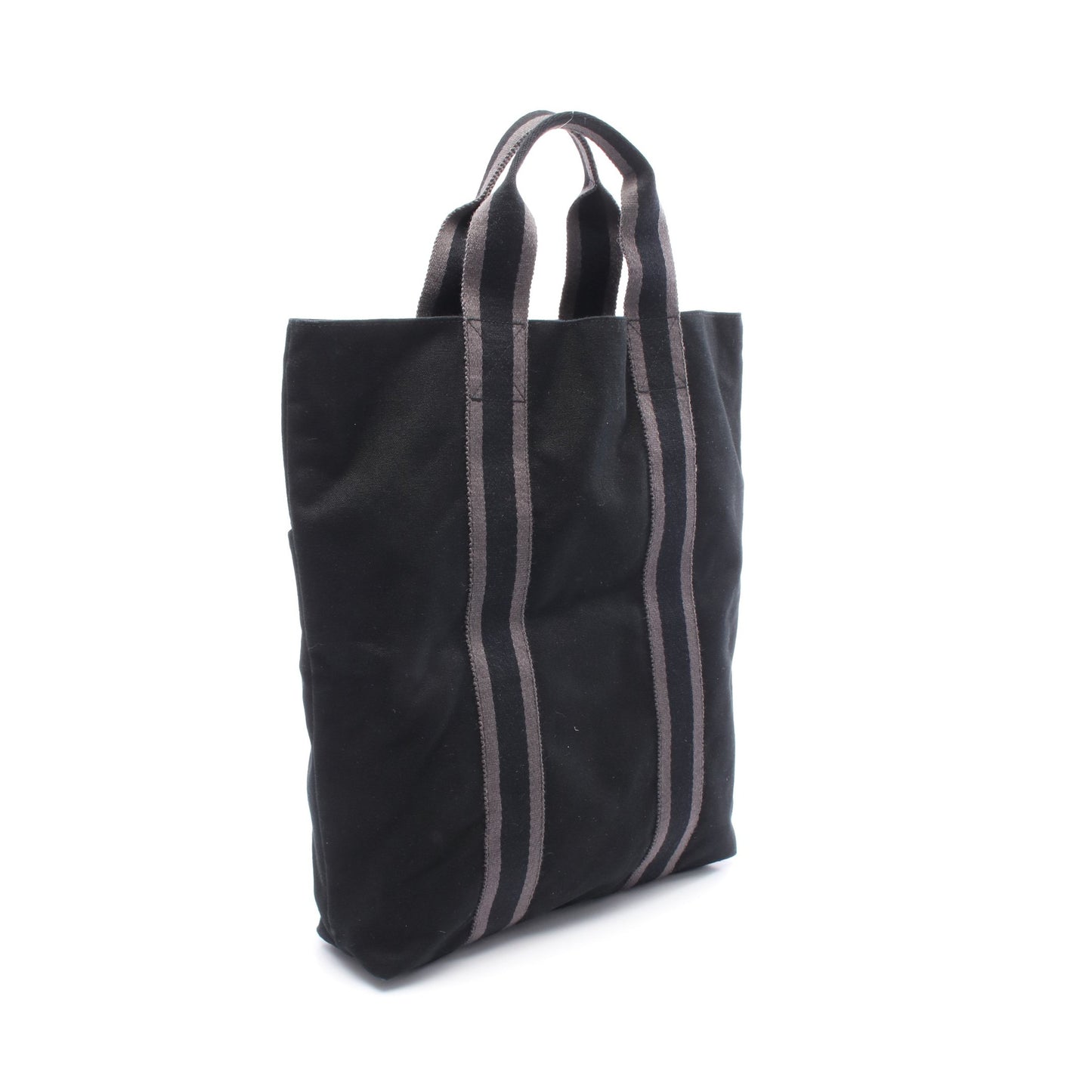 フールトゥ カバス ハンドバッグ トートバッグ キャンバス ブラック グレー エルメス バッグ HERMES