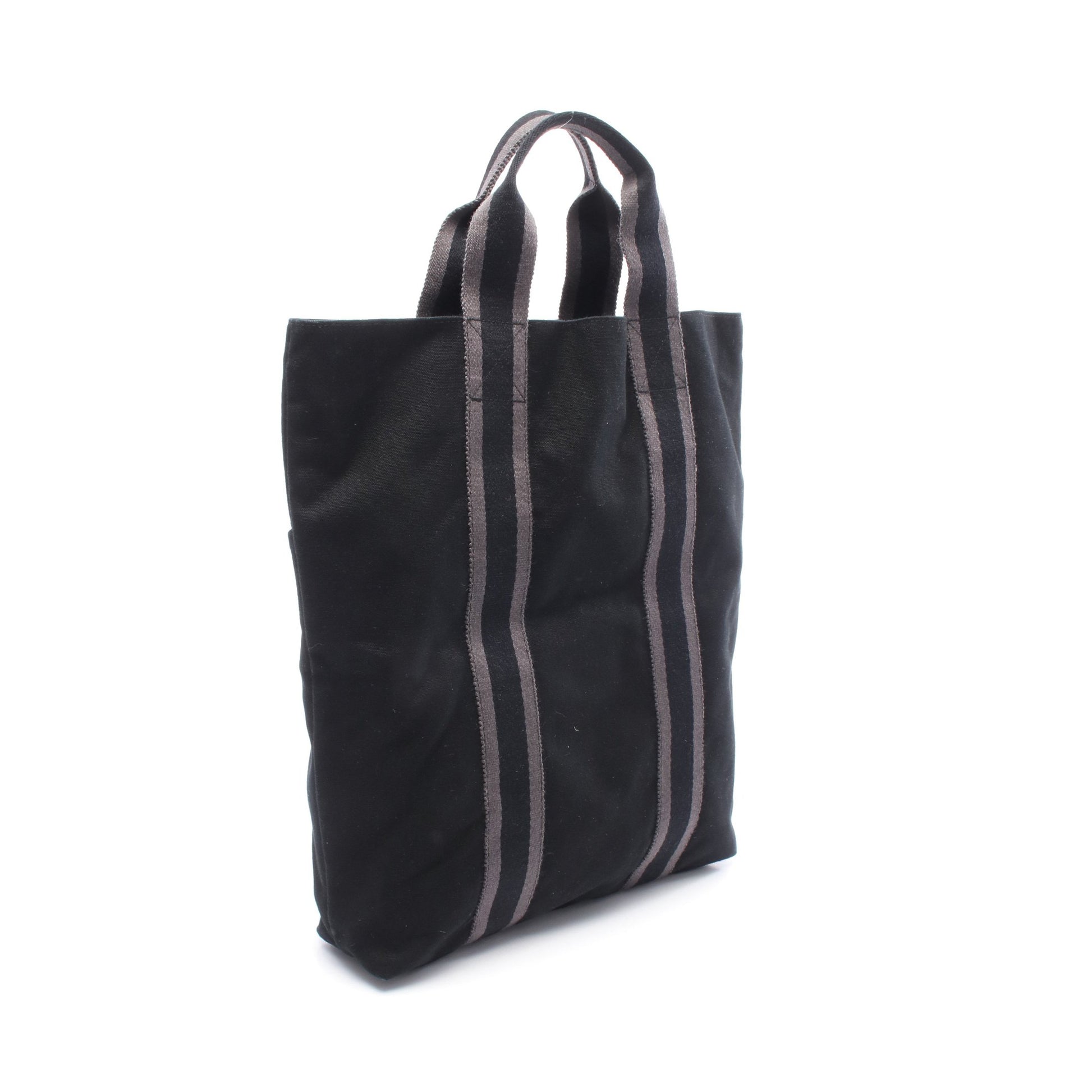 フールトゥ カバス ハンドバッグ トートバッグ キャンバス ブラック グレー エルメス バッグ HERMES