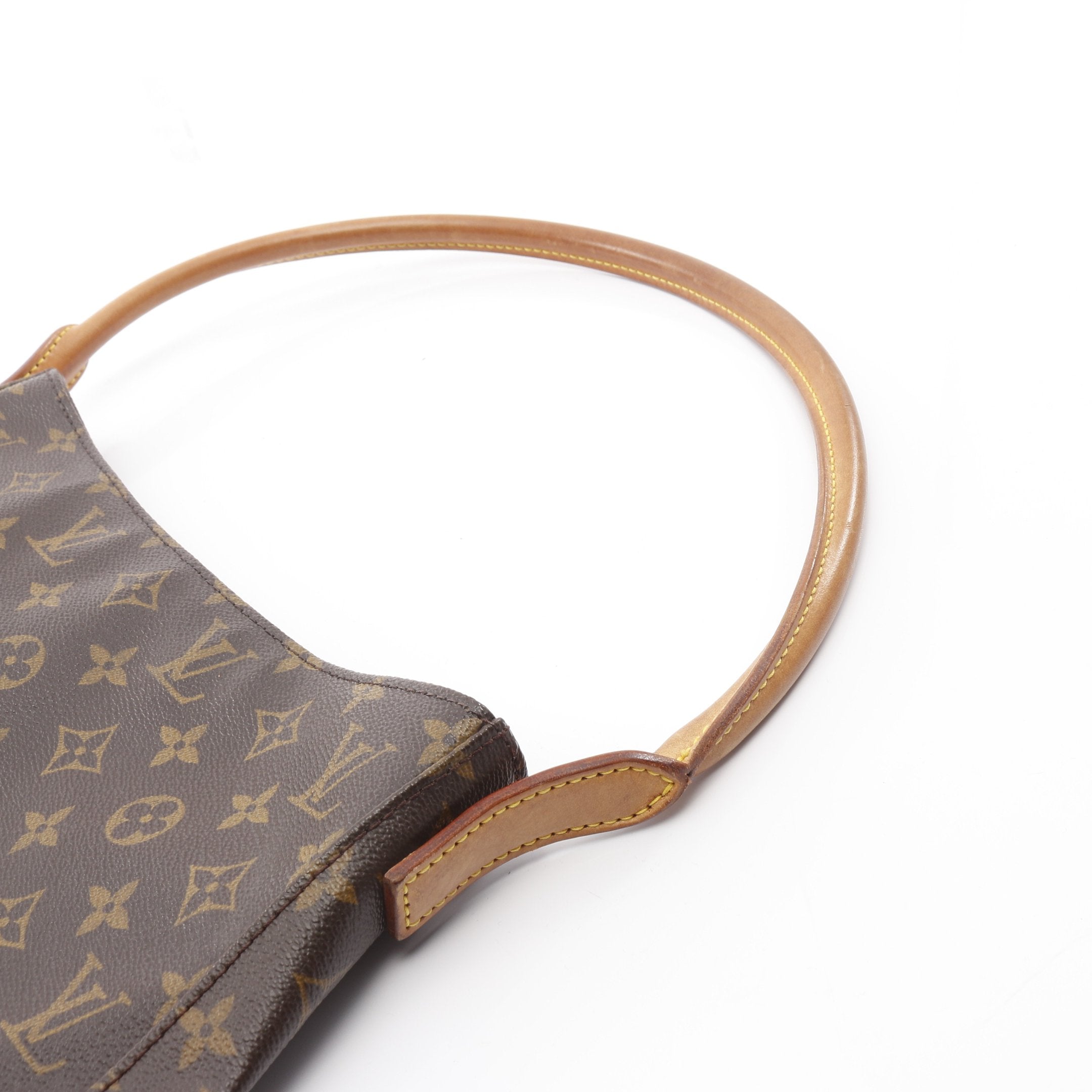 ルーピングGM モノグラム ショルダーバッグ PVC レザー ブラウン ルイ